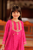 Casual Plus 3 Piece Suit | Cotton Jacquard & Dobby | Shocking Pink & Gold | KBD-02014