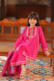 Casual Plus 3 Piece Suit | Cotton Jacquard & Dobby | Shocking Pink & Gold | KBD-02014