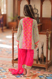 KBD-01980 | Shocking Pink & Sea Green | Casual Plus 3 Piece Suit | Cotton Gold Printed Lawn