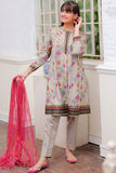 Casual Plus 3 Piece Suit | Cotton Gold Printed & Paist Lawn | Grey & Multicolor | GBD-02024