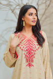 Casual Plus 3 Piece Suit | Cotton Jacquard Dobby | Fawn & Multicolor | LBD-02041