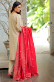 Casual Plus 3 Piece Suit | Cotton Jacquard Dobby | Fawn & Multicolor | LBD-02041