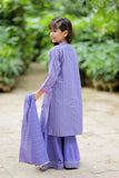 Casual Plus 3 Piece Suit | Cotton Jacquard Dobby | Purple & Golden | KBD-02040