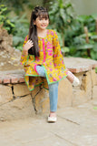 Casual Kurta|  Cotton Lawn Print  |  Yellow & Multicolor | KAA-01983